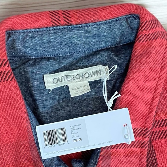 New Outerknown 100% organic cotton button down shirt women’s size XL/XXL - Picture 8 of 8